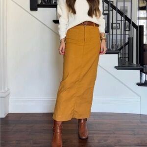 Anthropologie Maeve Bronze Maxi Skirt, NWT Size Large